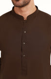 WINTER'24 MEN KAMEEZ SHALWAR CHOCOLATE BROWN