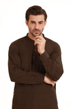 WINTER'24 MEN KAMEEZ SHALWAR CHOCOLATE BROWN