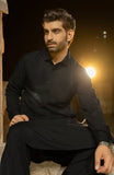 WINTER'24 MEN KAMEEZ SHALWAR BLACK