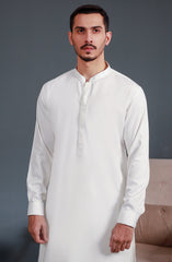 OFF-WHITE BLENDED KAMEEZ SHALWAR