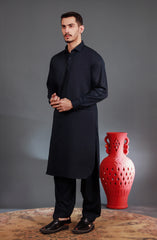 NAVY BLENDED KAMEEZ SHALWAR