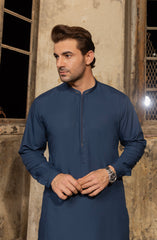 INK BLUE BLENDED KAMEEZ SHALWAR