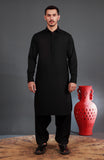 WINTER'24 MEN KAMEEZ SHALWAR BLACK