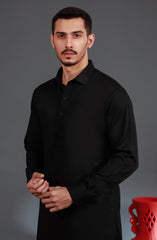 BLACK BLENDED KAMEEZ SHALWAR