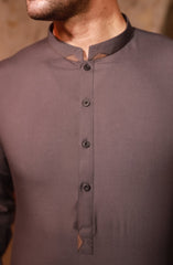 LIGHT GREY BLENDED KAMEEZ SHALWAR