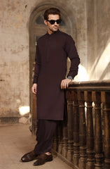 PLUM BLENDED KAMEEZ SHALWAR