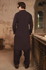 PLUM BLENDED KAMEEZ SHALWAR