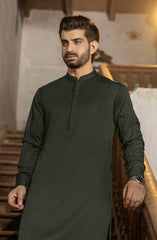 OLIVE GREEN BLENDED KAMEEZ SHALWAR