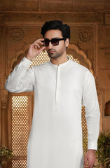 OFF WHITE 100% COTTON KAMEEZ SHALWAR