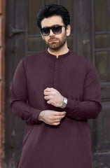 LIGHT-BURGUNDY EMBROIDERED BLENDED KAMEEZ SHALWAR