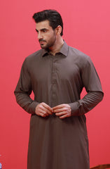 FESTIVE'23 MEN KAMEEZ SHALWAR CASUAL BROWN