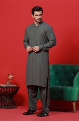 FESTIVE'23 MEN KAMEEZ SHALWAR CASUAL MID GREY