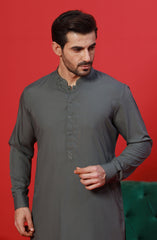 FESTIVE'23 MEN KAMEEZ SHALWAR CASUAL MID GREY