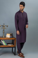 PRE WINTER'23 MEN KAMEEZ SHALWAR CASUAL PURPLE