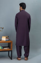 PRE WINTER'23 MEN KAMEEZ SHALWAR CASUAL PURPLE