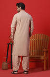 WINTER'23 MEN KAMEEZ SHALWAR PLAIN STONE LIGHT BEIGE