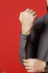 FESTIVE'23 MEN KAMEEZ SHALWAR CASUAL CHARCOAL