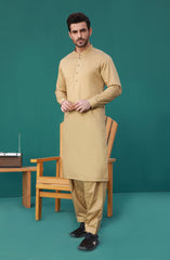PRE WINTER'23 MEN KAMEEZ SHALWAR CASUAL KHAKI