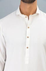 WINTER'23 MEN KAMEEZ SHALWAR CASUAL EGG WHITE