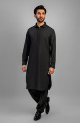 WINTER'23 MEN KAMEEZ SHALWAR CASUAL BLACK