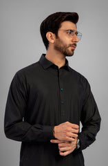 WINTER'23 MEN KAMEEZ SHALWAR CASUAL BLACK