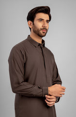 PRE WINTER'23 MEN KAMEEZ SHALWAR CASUAL COCO BROWN