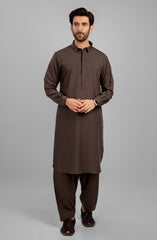 PRE WINTER'23 MEN KAMEEZ SHALWAR CASUAL COCO BROWN