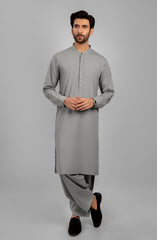 PRE WINTER'23 MEN KAMEEZ SHALWAR CASUAL GREY