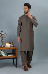 MEN KAMEEZ SHALWAR STYLING OLIVE GREEN