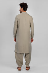 PRE WINTER'23 MEN KAMEEZ SHALWAR PLAIN WALNUT