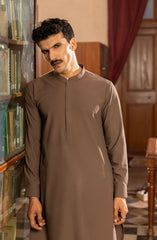 WINTER'23 MEN KAMEEZ SHALWAR PLAIN CHOCOLATE