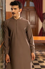WINTER'23 MEN KAMEEZ SHALWAR PLAIN CHOCOLATE