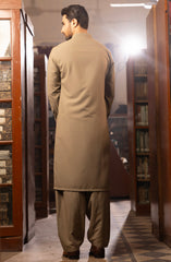 WINTER'23 MEN KAMEEZ SHALWAR CASUAL LIGHT BROWN