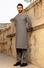 WINTER'23 MEN KAMEEZ SHALWAR CASUAL STONE GREY