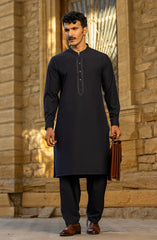 WINTER'23 MEN KAMEEZ SHALWAR SEMI FORMAL NAVY BLUE