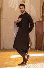 WINTER'23 MEN KAMEEZ SHALWAR SEMI FORMAL BLACK