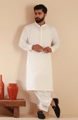 MEN KAMEEZ SHALWAR OFF WHITE