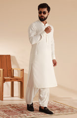 MEN KAMEEZ SHALWAR OFF WHITE