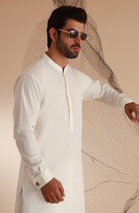 MEN KAMEEZ SHALWAR OFF WHITE