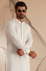 MEN KAMEEZ SHALWAR OFF WHITE
