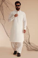 MEN KAMEEZ SHALWAR OFF WHITE