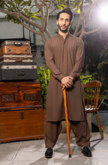 MEN KAMEEZ SHALWAR CHOCOLATE