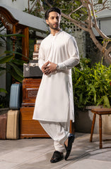 MEN KAMEEZ SHALWAR OFF WHITE