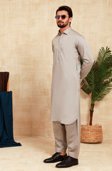 MEN KAMEEZ SHALWAR STEEL GREY