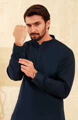 NAVY BLUE COTTON KAMEEZ SHALWAR