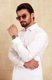 MEN KAMEEZ SHALWAR WHITE