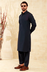 NAVY BLUE COTTON KAMEEZ SHALWAR