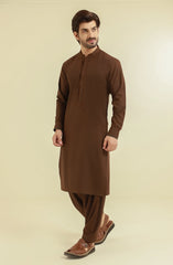 MEN KAMEEZ SHALWAR BROWN