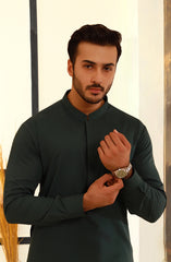 TEAL BLENDED  KAMEEZ SHALWAR