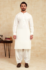MEN KAMEEZ SHALWAR OFF WHITE